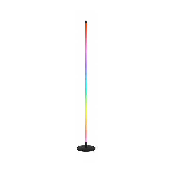 Colorful LED corner light on a white background