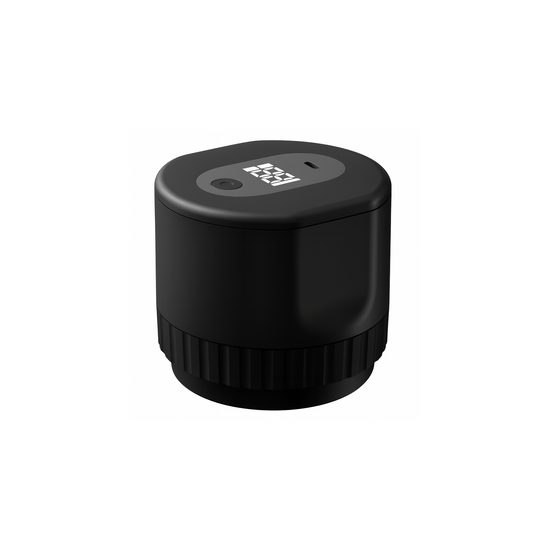 Black electronic sealer on a white background